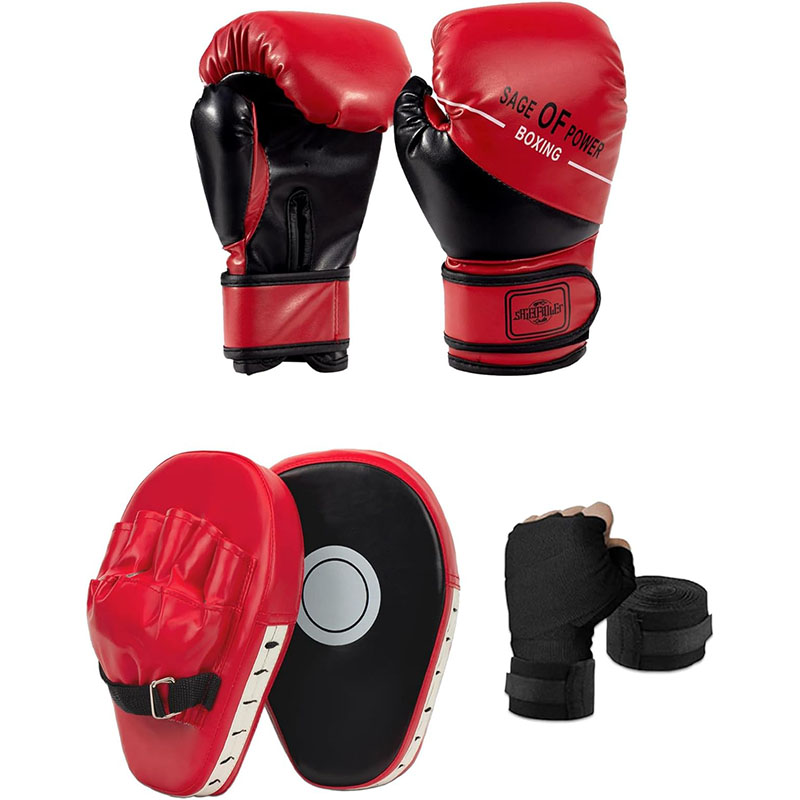 Boxing Glove Set - Zestaw rękawic bokserskich i rękawic bokserskich
