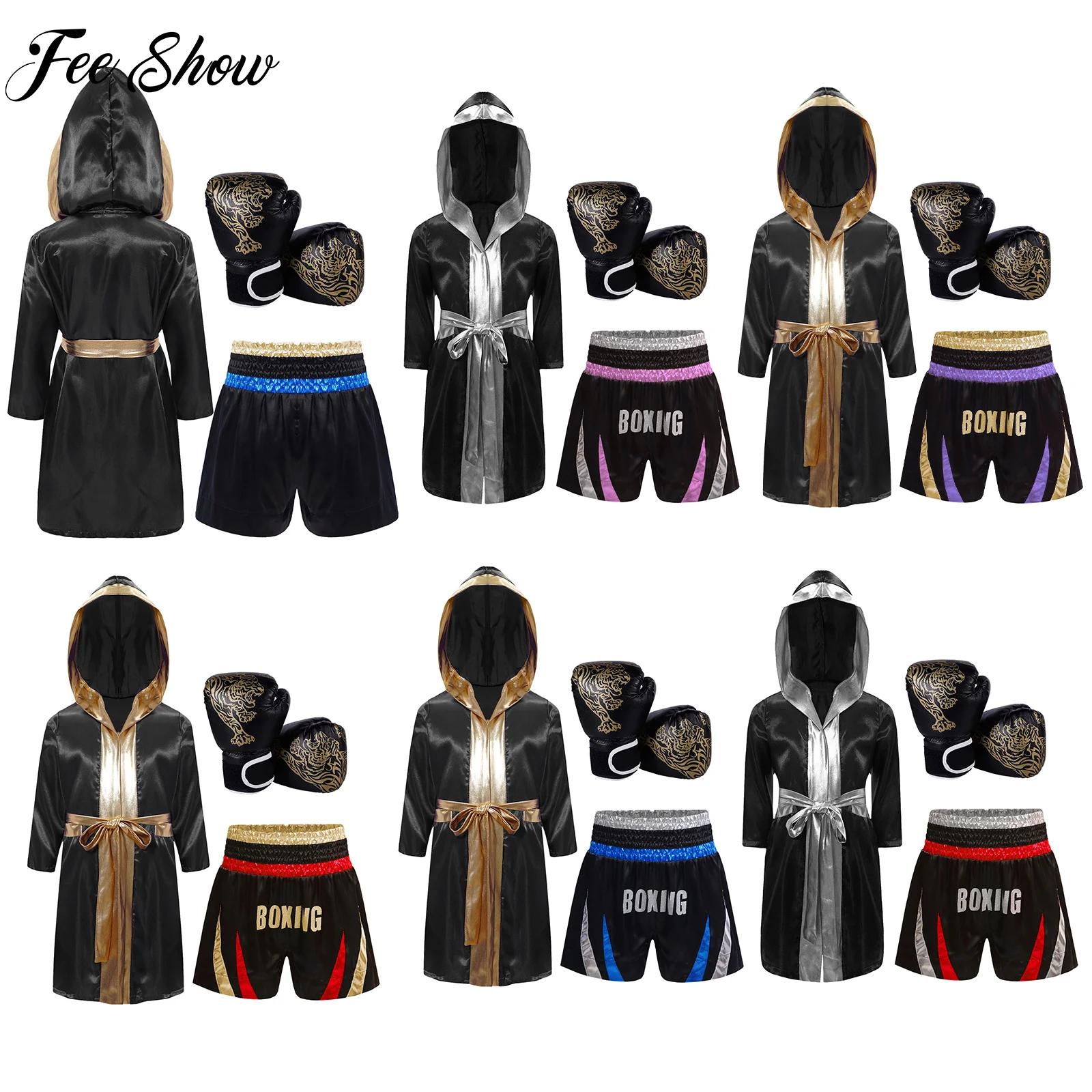 Boxing Glove Set - Dzieci Chłopcy Dziewczynki Szlafrok bokserski Strój
