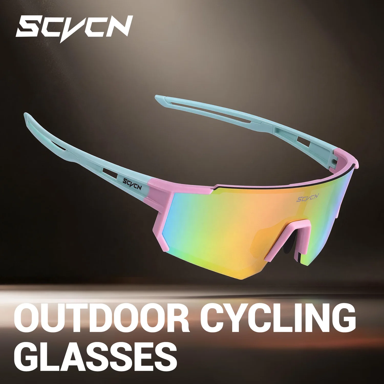 Sports Equipment Photos - Okulary rowerowe damskie SCVCN, różowe, akcesoria