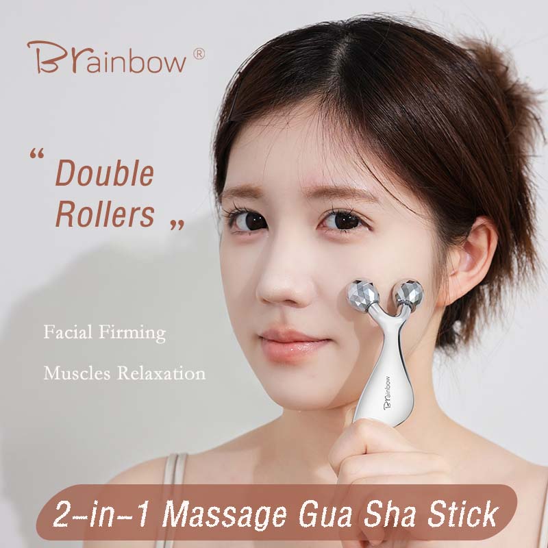 Lacrosse Stick Head - Brainbow Dwugłowicowy obrotowy wałek Gua Sha